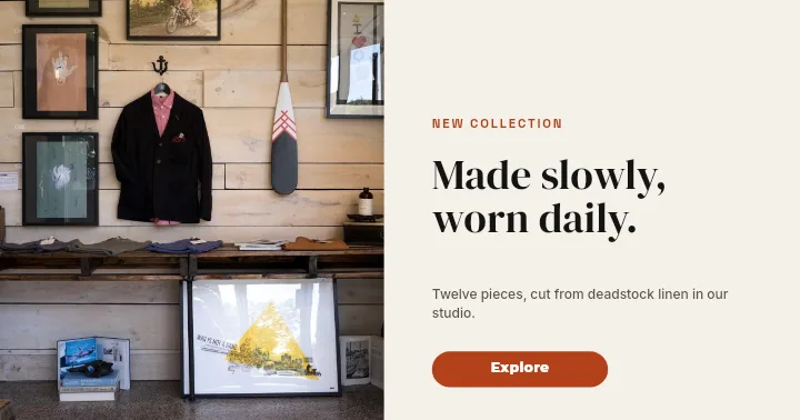 Facebook Post template: Linen Split